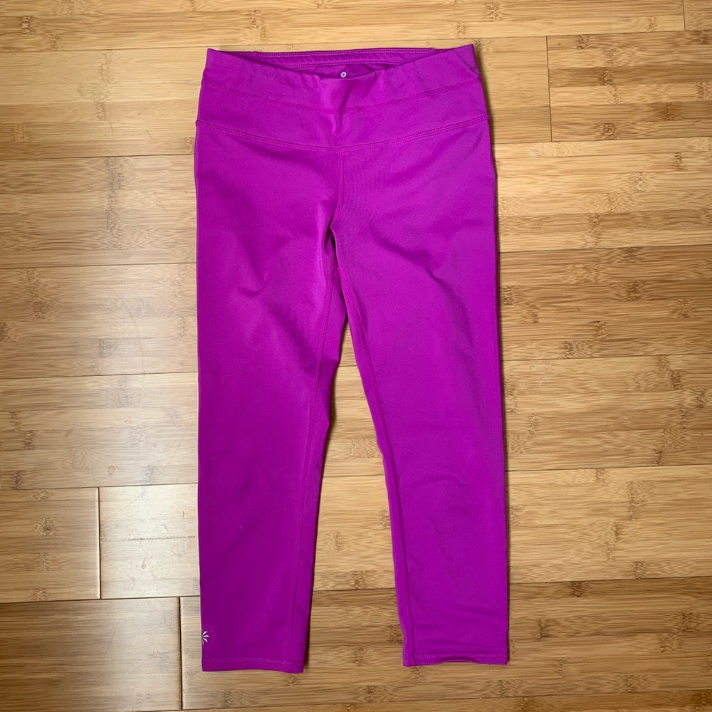 Athleta pink crop workout pants